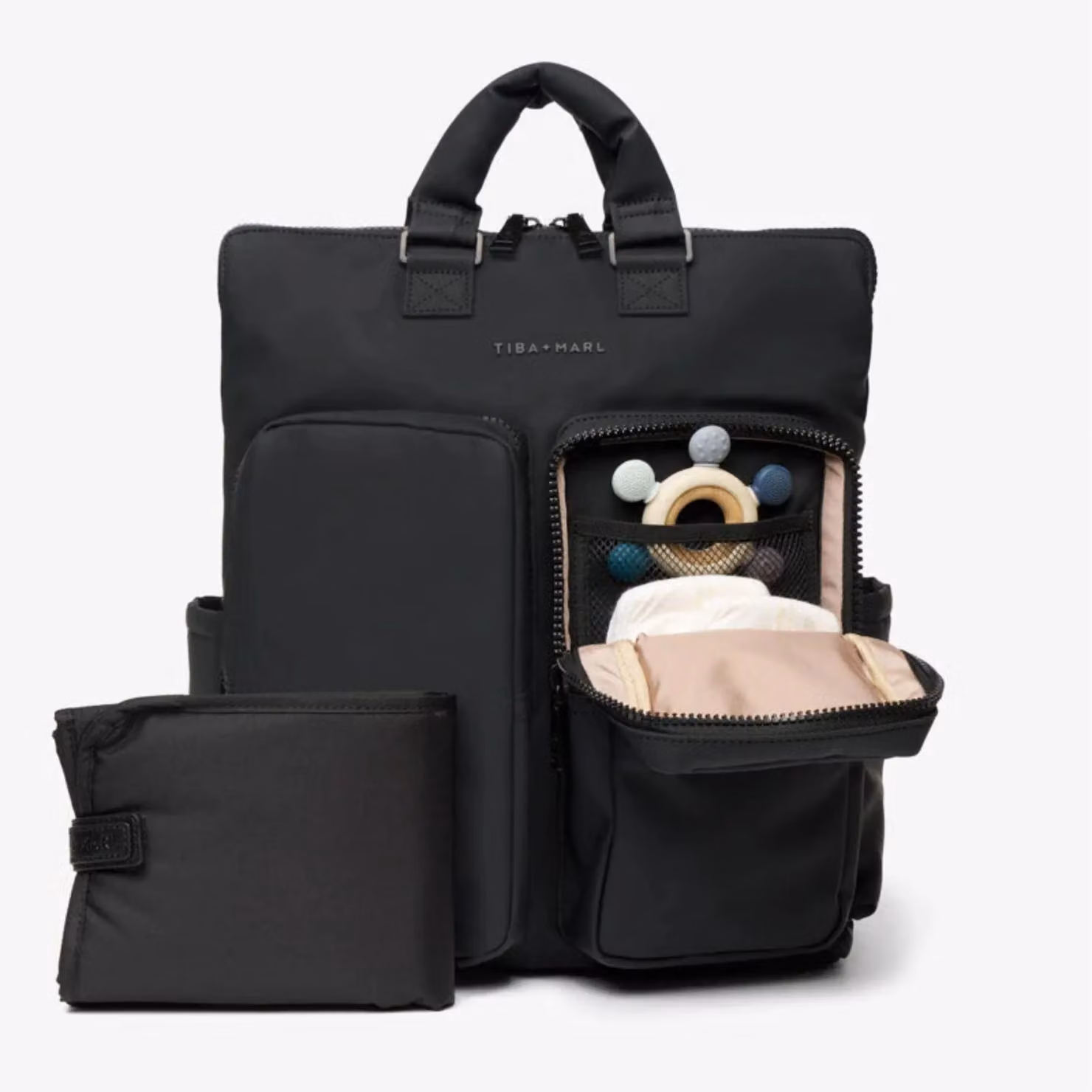 Tiba + Marl Ozzy Changing Tote / Backpack 2.0 in Matte Black – 4