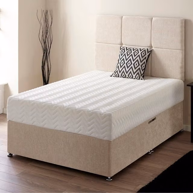 Somnior Beds Ltd Pure Relief Orthopaedic Full Foam Mattress in White, W/D/H: 200 x 140 x 18 cm