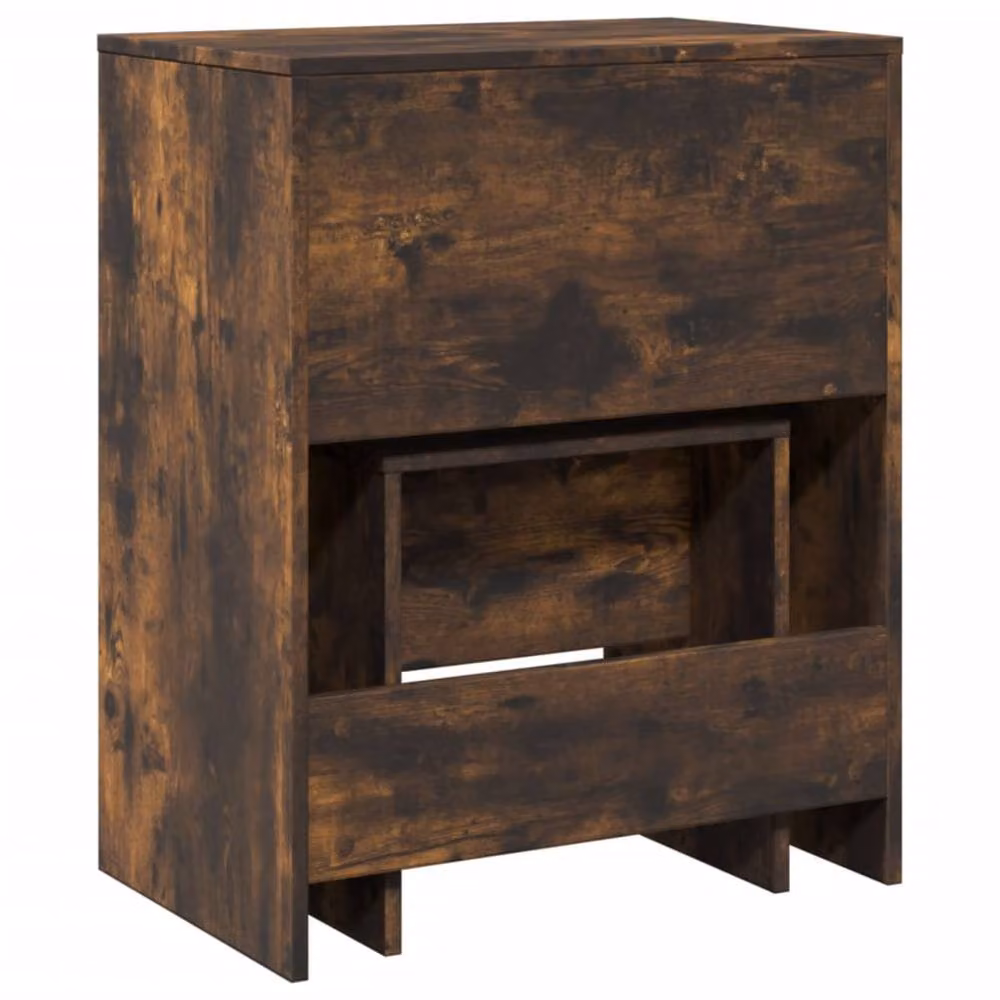 Berkfield Home Dressing Table and Stool in Smoked Oak Brown, W: 60 cm, D: 40 cm, H: 113.5 cm – 5