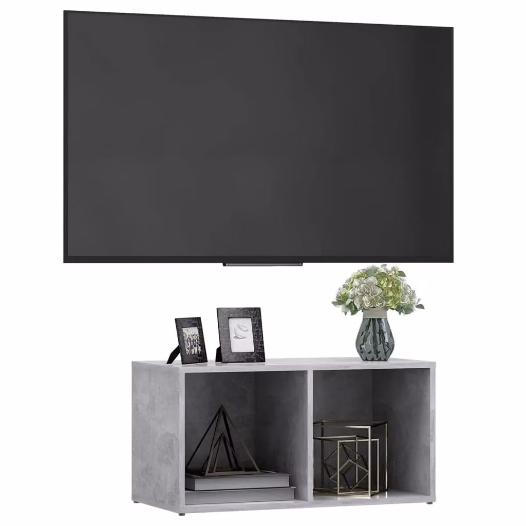 Berkfield Home TV Cabinet in Concrete Grey, W/D/H: 72 x 35 x 36.5 cm – 3