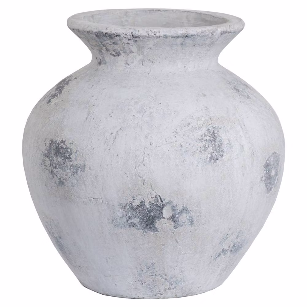 Wyld Haus Mossbrook Large White Ceramic Vase, Height: 41 cm – 2