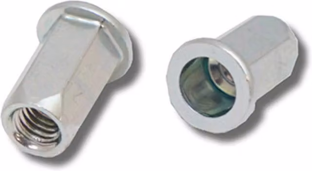 JRP Riveting Products M5 x 14.0 mm Hex Steel Rivet Nuts in Silver