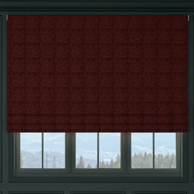 HOUSE Llewelyn-Bowen Made To Measure Blackout Roman Blind in Berry Red