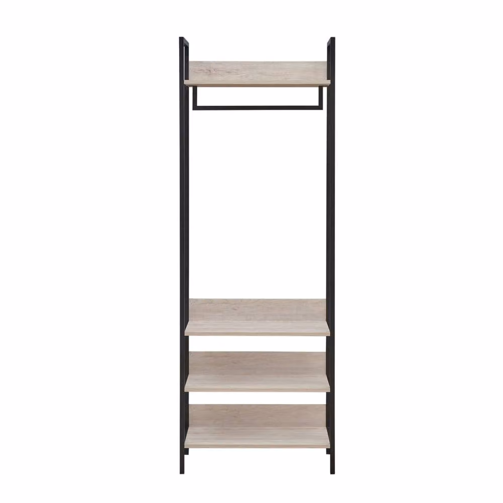 Timber Art Design Zahra 4 Tier Double Open Wardrobe Storage Cupboard in Ash Oak – 2