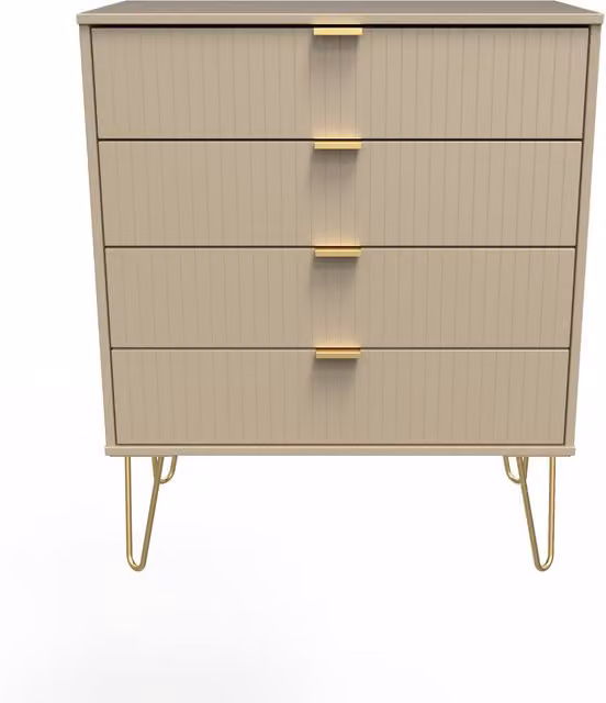Ready Assembled 2 U Bexley 4 Drawer Chest in Light Brown