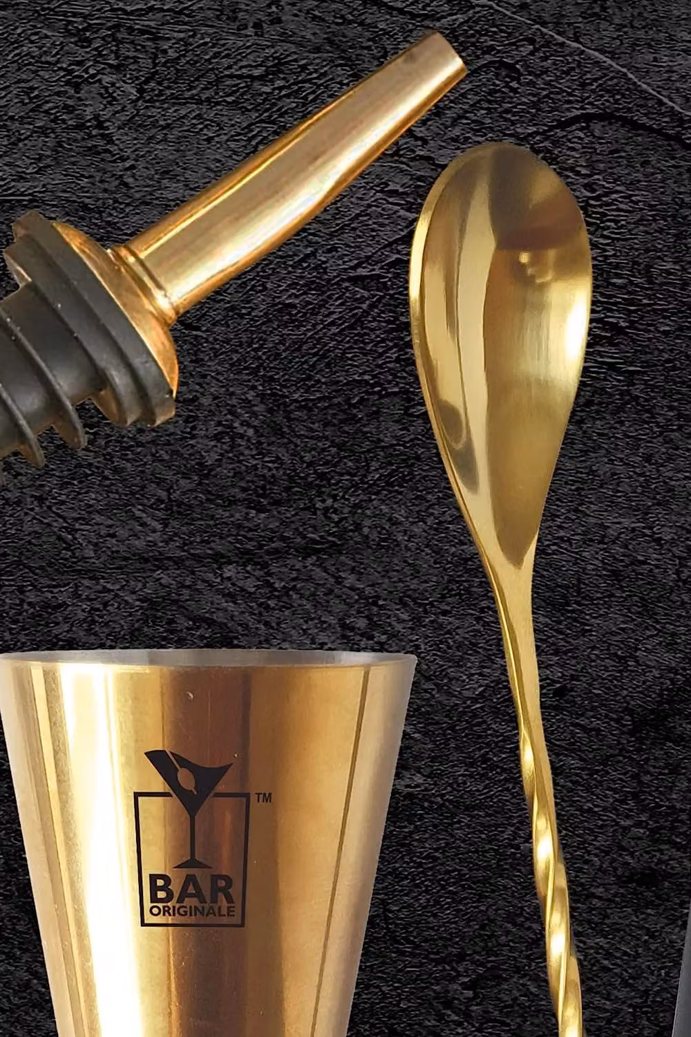 Bar Originale 5 Piece Gold Cocktail Set with Shaker – 4