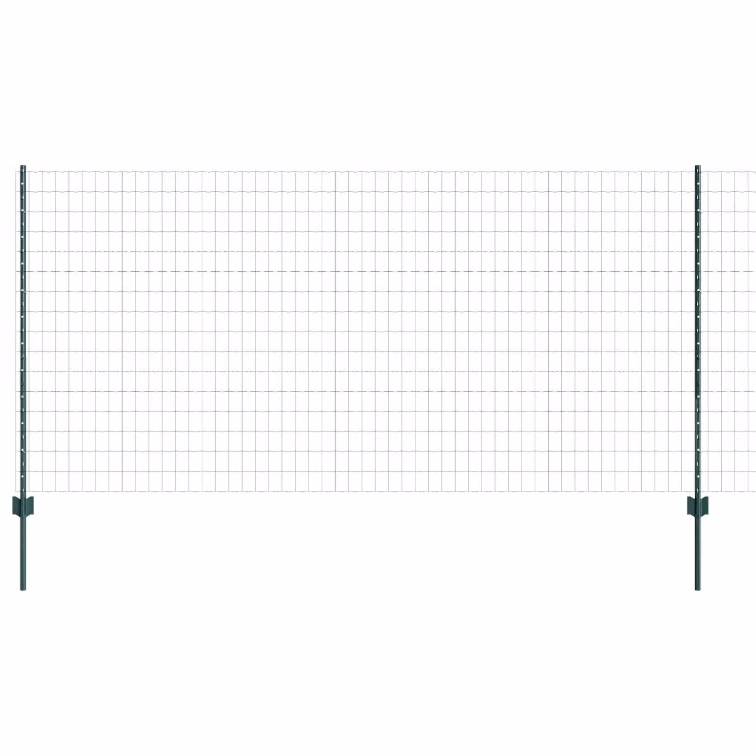Berkfield Home Euro Fence Green Steel U-Profile with 11 U-Posts, W: 25 m, H: 1.2 m – 2