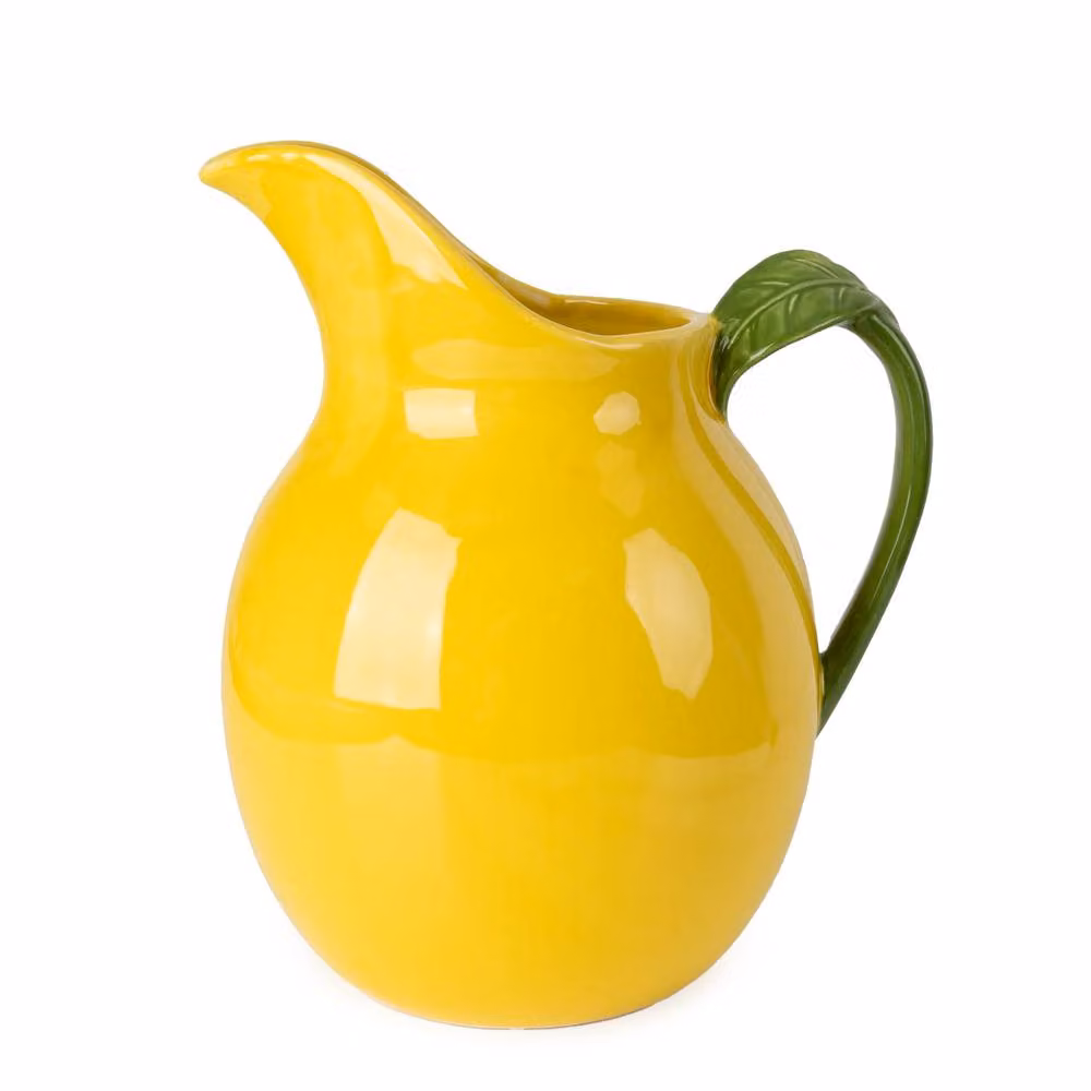 Madison & Mayfair Ceramic Reactive Glaze Jug in Yellow and Green – 2