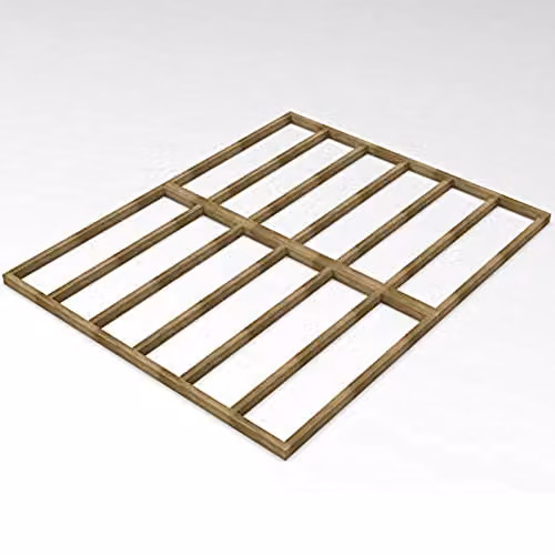 Forest Garden Brown Wooden Shed Base for Overlap Sheds, W: 295 cm, D: 241.6 cm