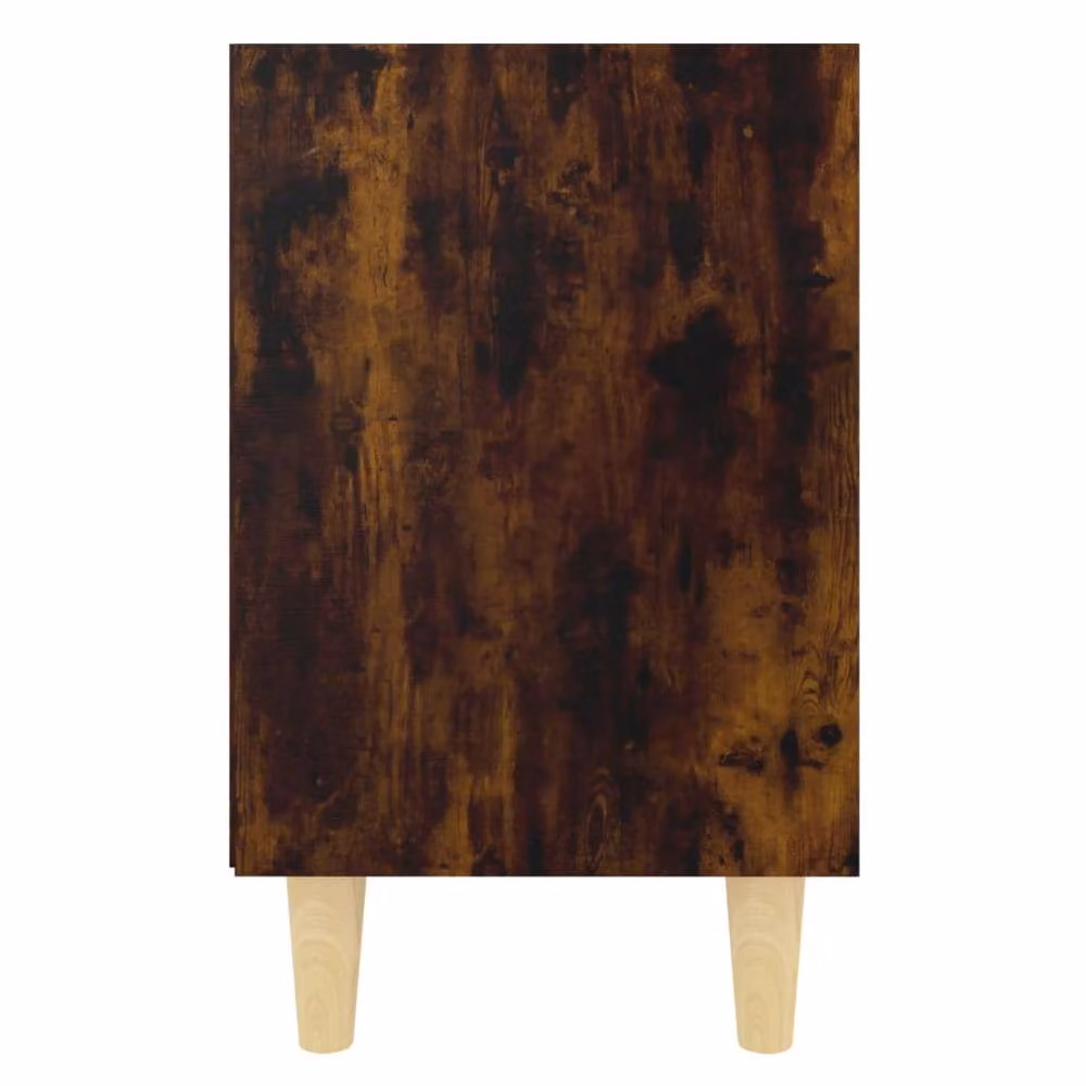 Berkfield Home Bed Cabinet in Smoked Oak Brown with Solid Wood Legs, W/D/H: 40 x 30 x 50 cm – 4