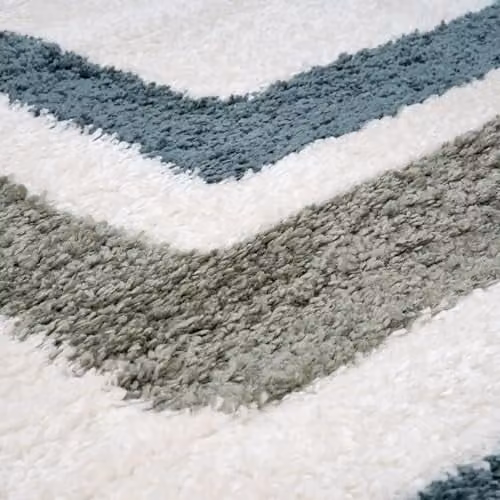 THE RUGS Soft Shaggy Round Area Rug in Forest and Sage Green, Diameter: 120 cm – 2