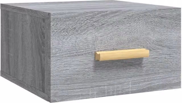 Berkfield Home Wall-mounted Bedside Cabinet in Grey Sonoma, W/D/H: 35 x 35 x 20 cm – 1