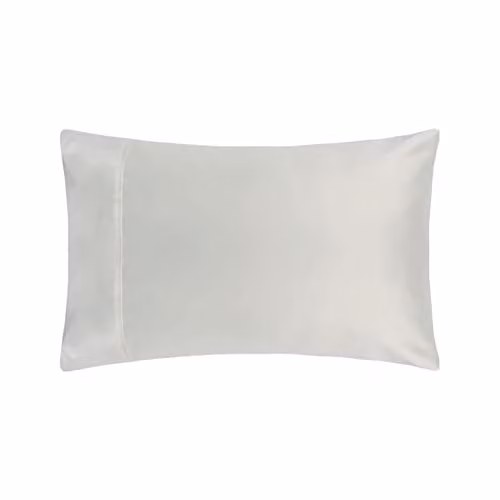 Belledorm Egyptian Cotton 200 Thread Count Percale Housewife Pillowcase Pair in Grey, W/H: 76 x 51 cm