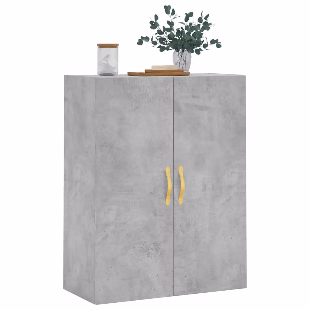 Berkfield Home Wall Mounted Cabinet in Concrete Grey, W/D/H: 69.5 x 34 x 90 cm – 2