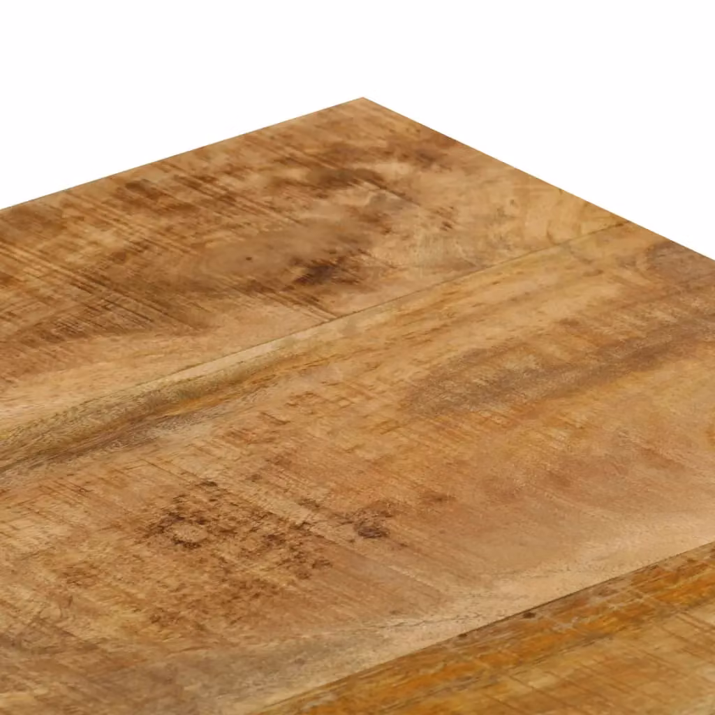 Berkfield Home Industrial Coffee Table in Brown Solid Mango Wood and Steel, W: 100 cm, D: 50 cm, H: 35 cm – 3
