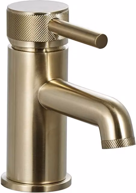 Balterley Round Mono Basin Mixer Tap, Brushed Brass