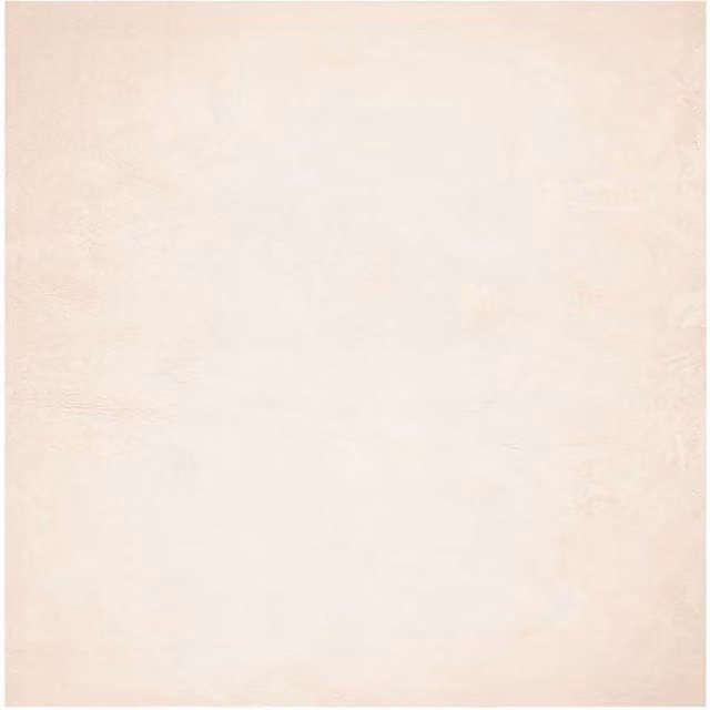 Berkfield Home HUARTE Square Short Pile Washable Rug in Beige, W/D: 120 x 120 cm