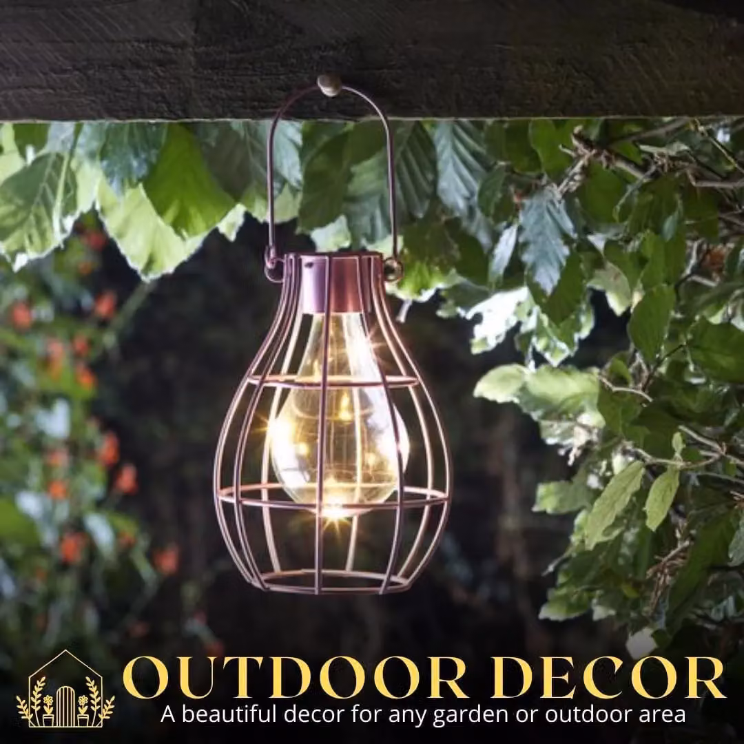 Marco Paul Solar Firefly LED Garden Lanterns, 4 Pack, Copper – 5