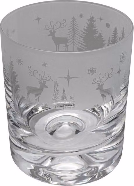 Milford Collection Animo Winter Wonderland Whisky Tumbler Glass, Transparent, 300 ml – 2