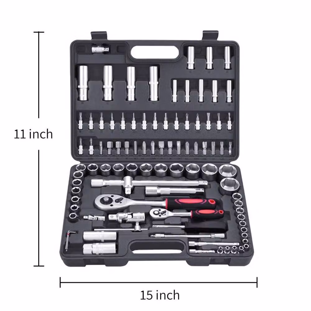 NESTLUNE 94 Piece 1/2" and 1/4" Drive Socket and Screwdriver Set in Black – 2