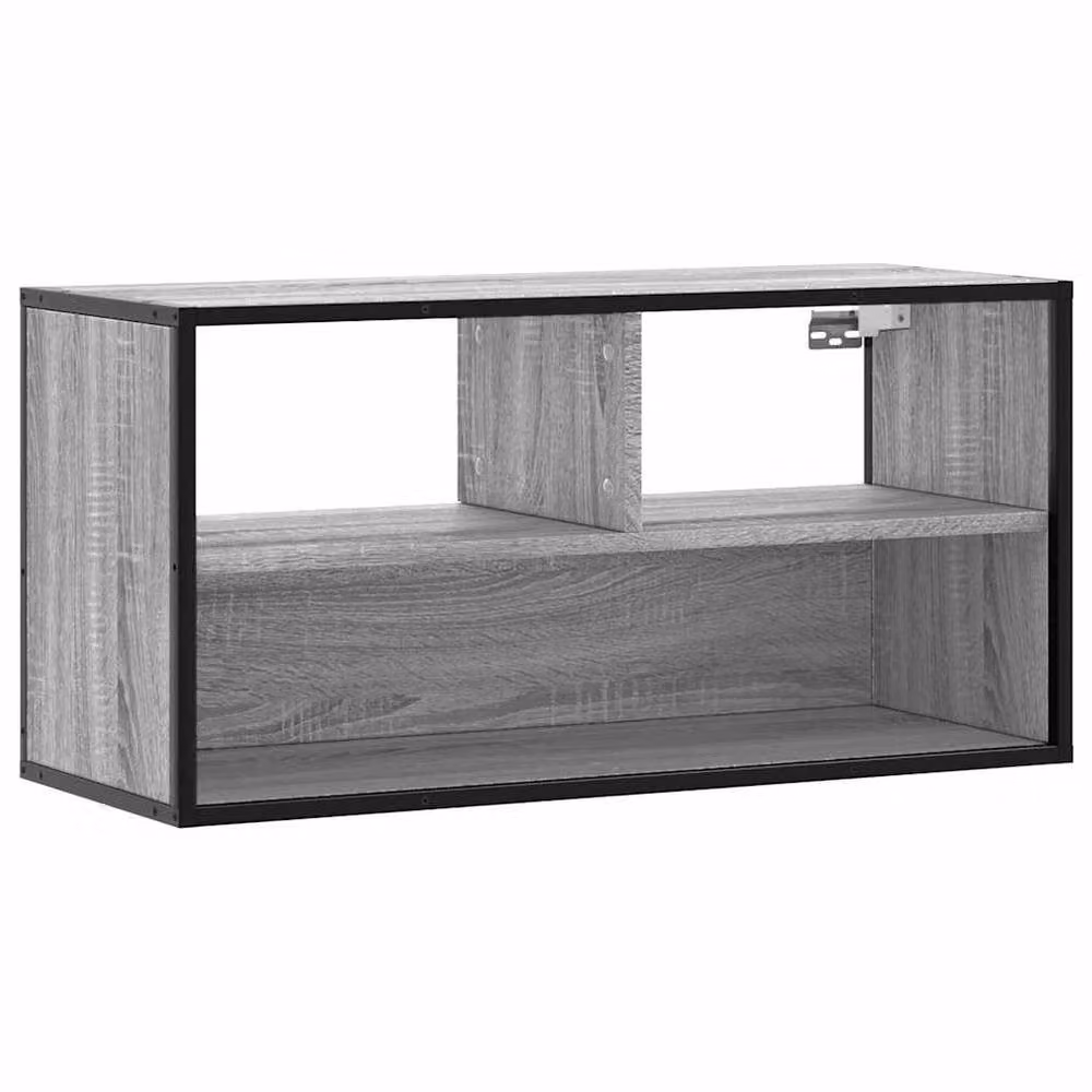 Berkfield Home Grey Sonoma TV Cabinet in Engineered Wood and Metal, W/D/H: 80 x 31 x 39.5 cm – 3