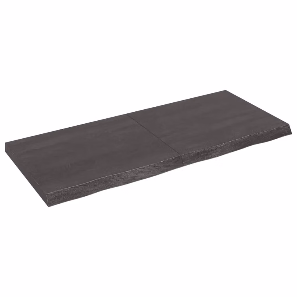 Berkfield Home Table Top Dark Grey Treated Solid Wood Oak W/D/H: 140 x 60 x (2-6) cm – 2