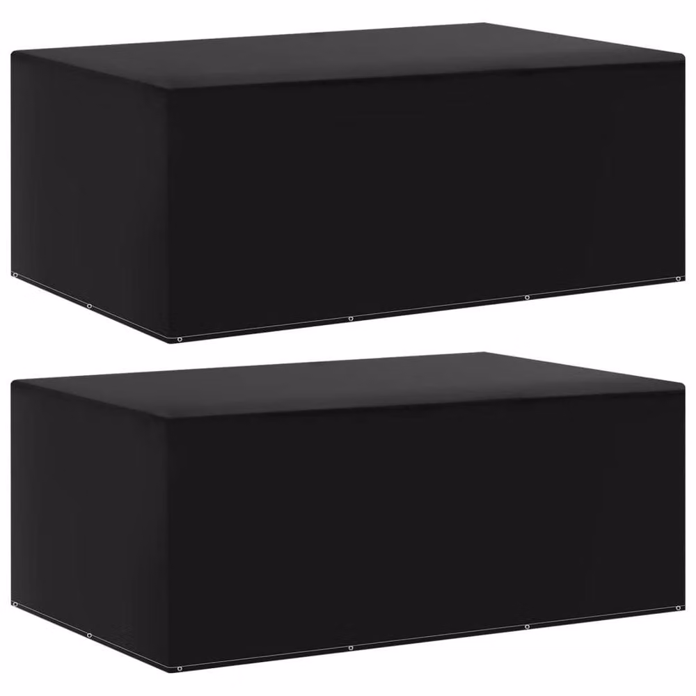 Berkfield Home Durable Garden Furniture Covers, 2 Pack, Black, W: 225 cm, D: 143 cm, H: 90 cm – 2