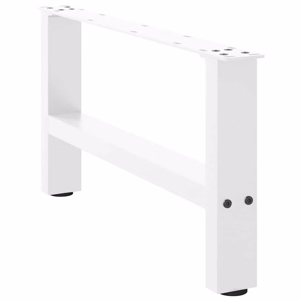 Berkfield Home White Steel Coffee Table Legs, 2 Pieces, H: 70 cm x W: 30.5 cm