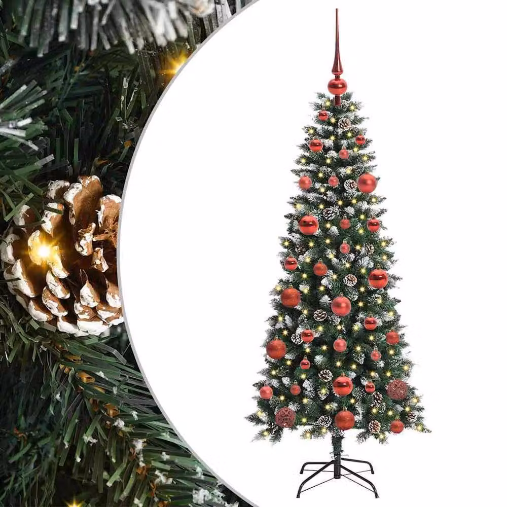 Berkfield Home Green Artificial Christmas Tree with 150 LEDs, H 150 x W 66 x D 66 cm – 2
