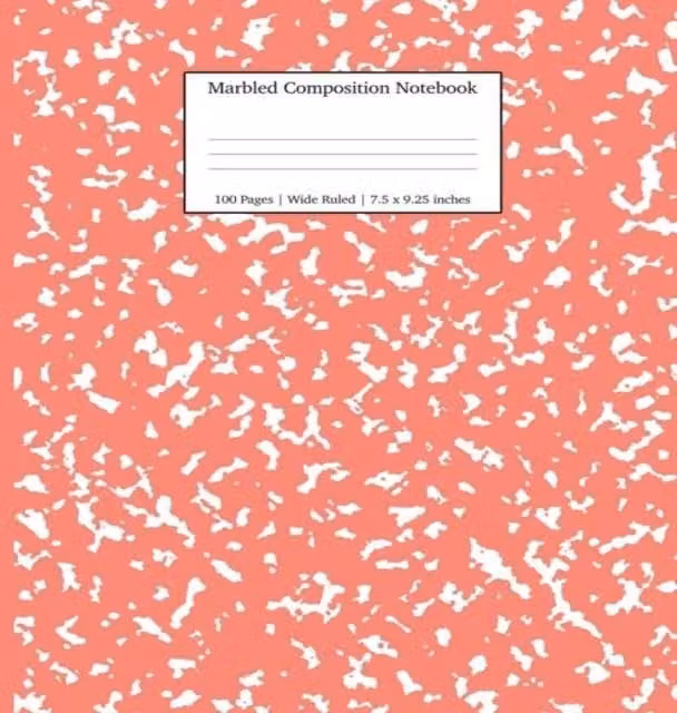 Young Dreamers Press Marbled Composition Notebook in Pink and Multicolour with Lined Paper