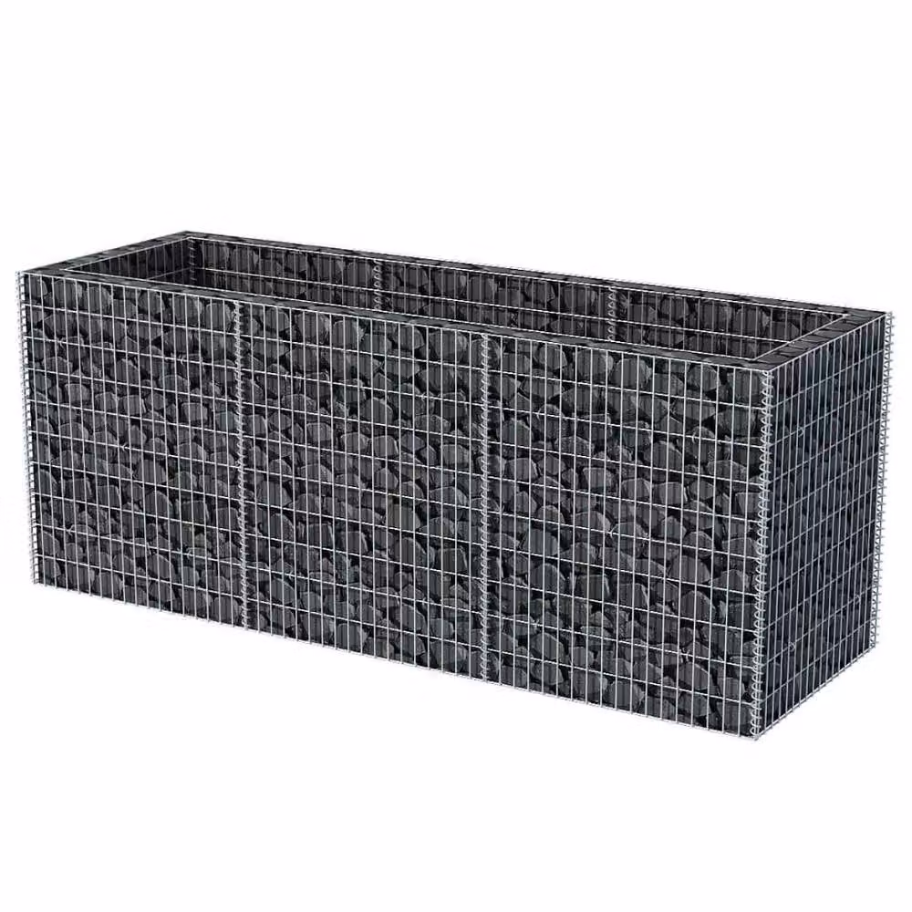 Berkfield Home Silver Galvanised Steel Wire Mesh Gabion Raised Bed, W/D/H: 270 x 90 x 100 cm – 3