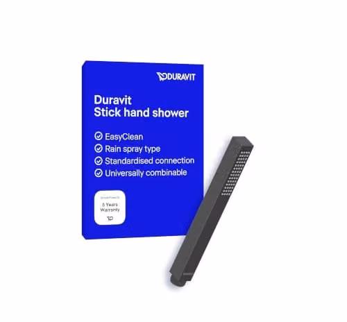 Duravit Universal Rain Shower Head with Anti-Limescale Function, Matt Black