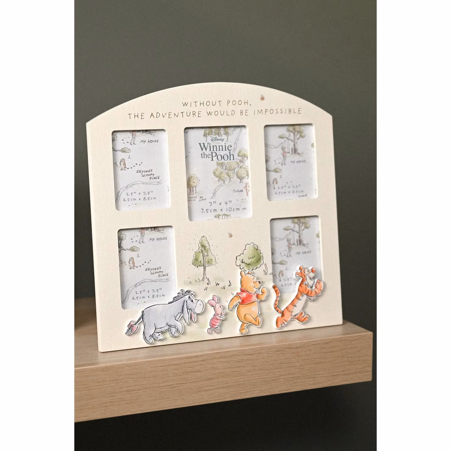 Disney Winnie The Pooh Multi Aperture Photo Frame in Beige and Multicolour – 2
