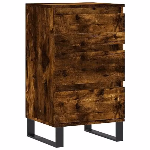 vidaXL Industrial Sideboard in Brown Smoked Oak, W/D/H: 40 x 35 x 70 cm – 1