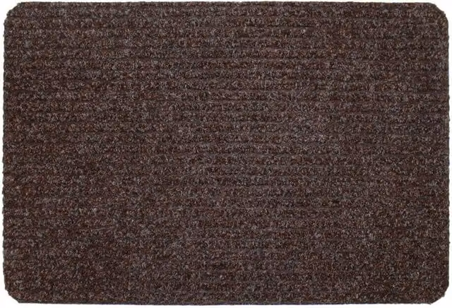Groundsman Basic Ribbed Door Mat in Brown, W: 60 cm, D: 40 cm