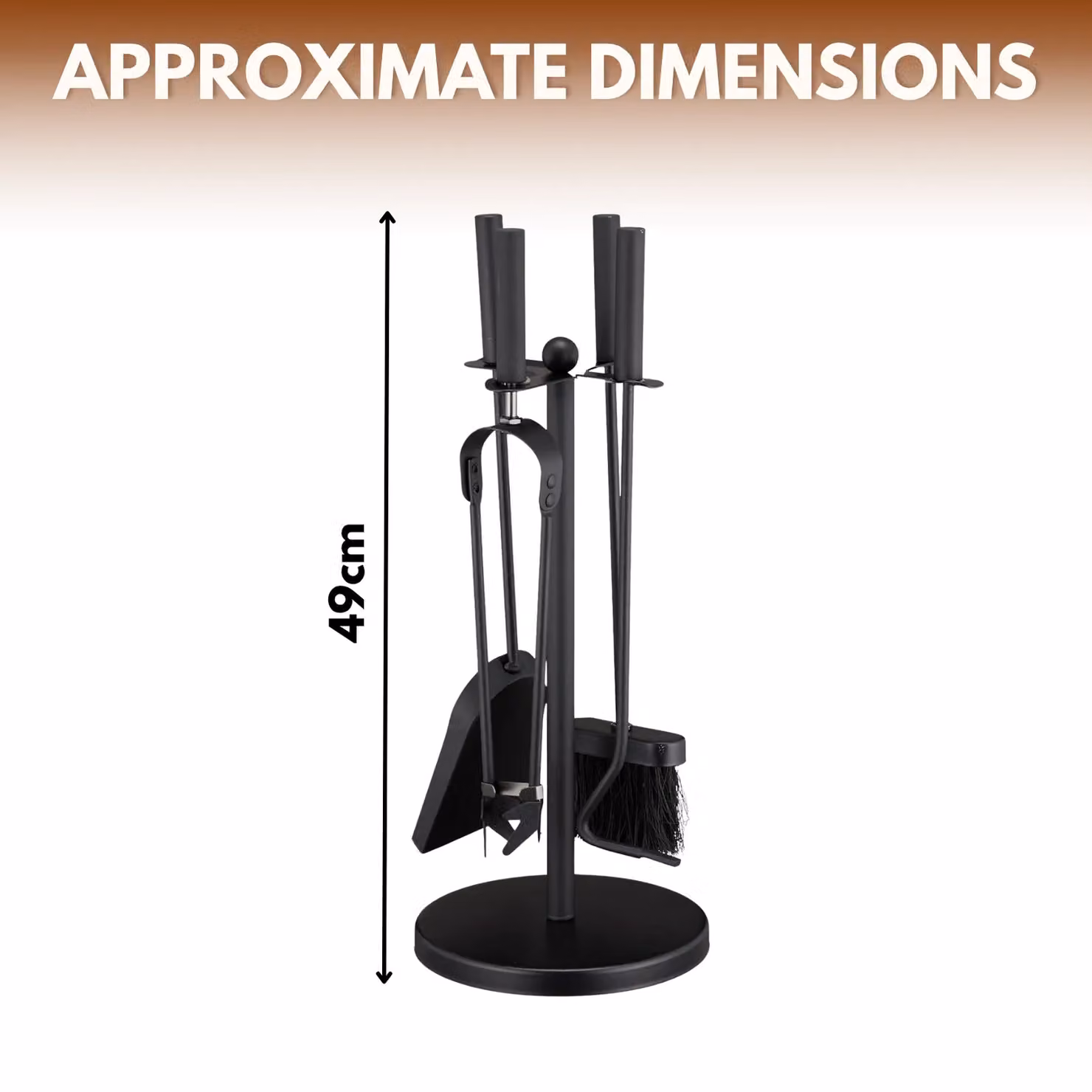 Marco Paul 5pc Fireside Accessory Set with Stand in Black – 2