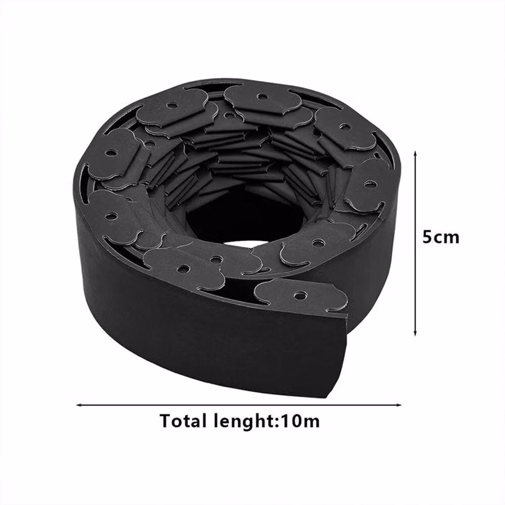 SPETLEK Black Plastic Garden Lawn and Stone Separation Edging Strip, 10 Metres – 2