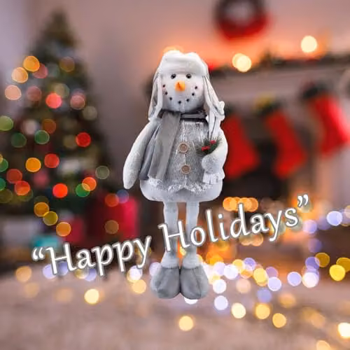 VFM e-Store Silver Standing Snowman Christmas Decoration, H 62 cm x W 40 cm – 3