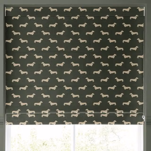 Emily Bond Peggy Made to Measure Blackout Roman Blind in Fern Green