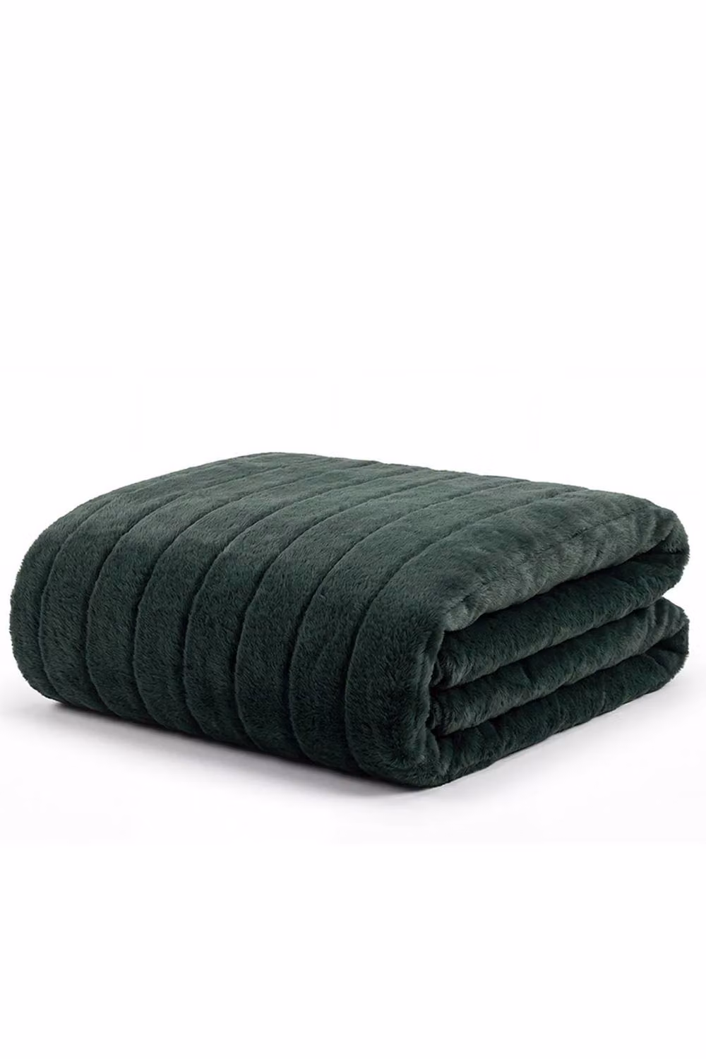 Deyongs Hockley Supersoft Faux Quilted Throw in Green, W: 130 cm, D: 150 cm – 2