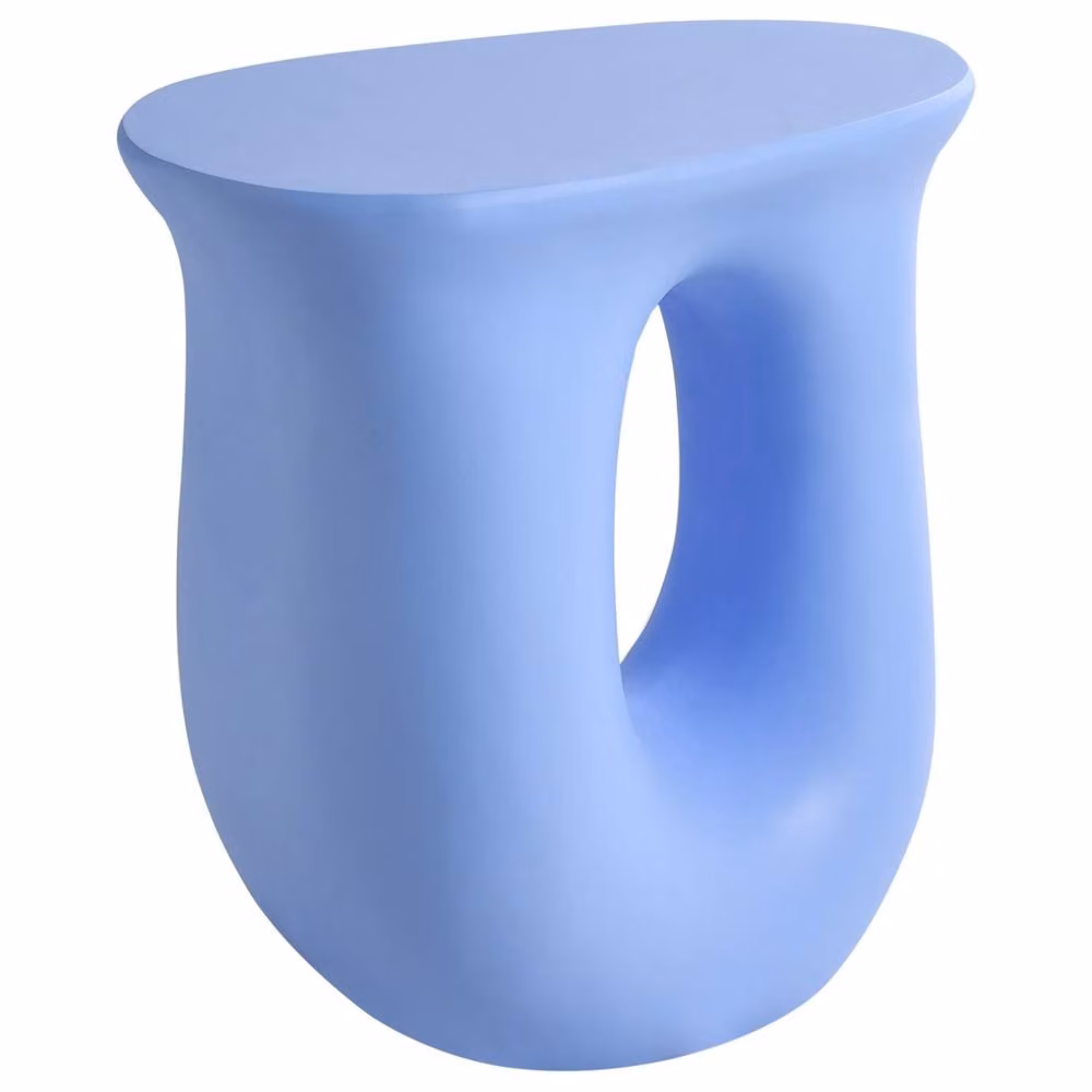 Wyld and Coco Blue Sculptural Lacquered Composite Side Table H 42 cm x W 28 cm – 2