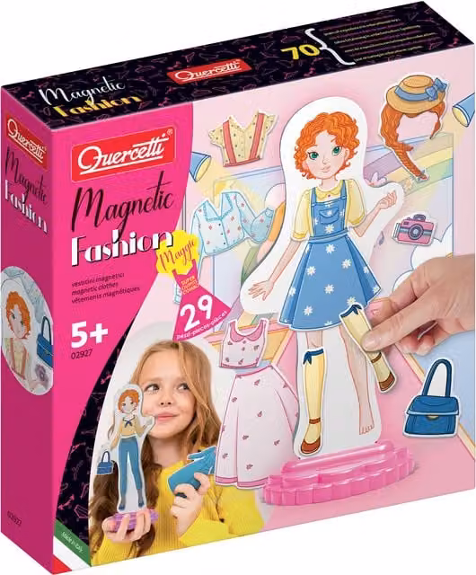 Quercetti Magnetic Fashion Maggie Multicolour and Black Creative Toy for Teens and Adults