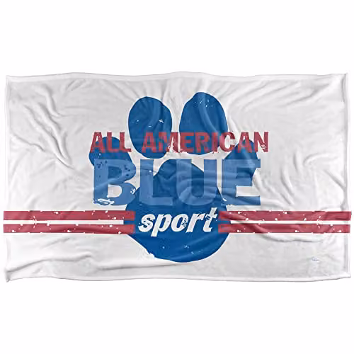 LOGOVISION Blues Clues All American Blue Sport Silky Touch Super Soft Fleece Throw Blanket, W/D: 91 x 147 cm