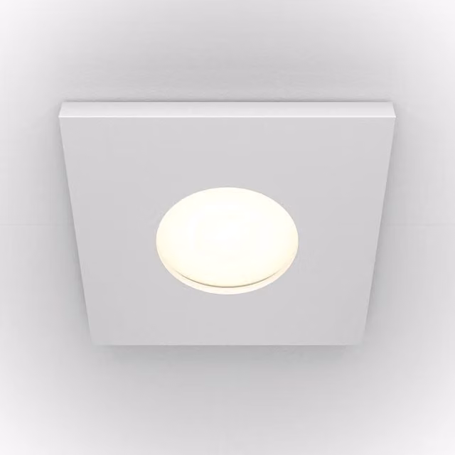 Maytoni Stark Square Recessed Downlight, White, GU10, IP65