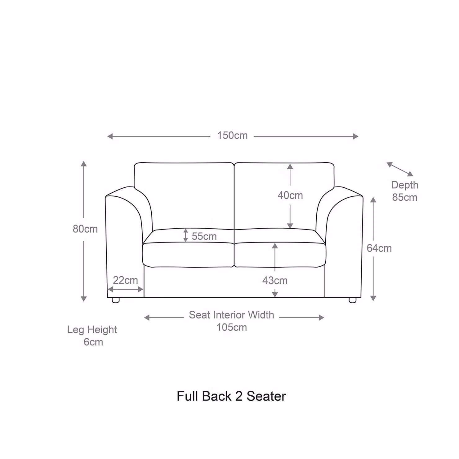 Furnishings For Less UK Luxor 3 Piece Fabric Sofa Suite in Black Jumbo Cord – 6