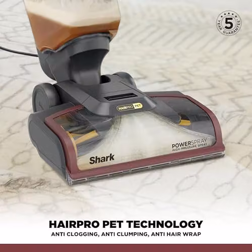 Shark CarpetXpert HairPro Pet Carpet Cleaner with Anti-Clog and Anti-Tangle Roller, Grey, Burgundy and Multicolour, EX220UK – 4