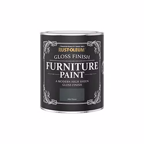 Rust-Oleum Gloss Furniture and Skirting Board Paint, Water-Based, Black, 0.75 l – 3