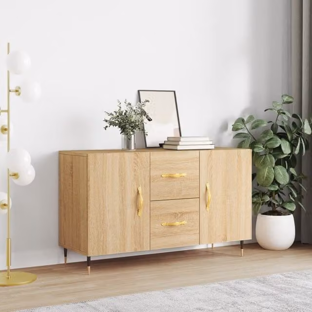 Berkfield Home Sonoma Oak Sideboard in Brown, W/D/H: 100 x 36 x 60 cm – 1