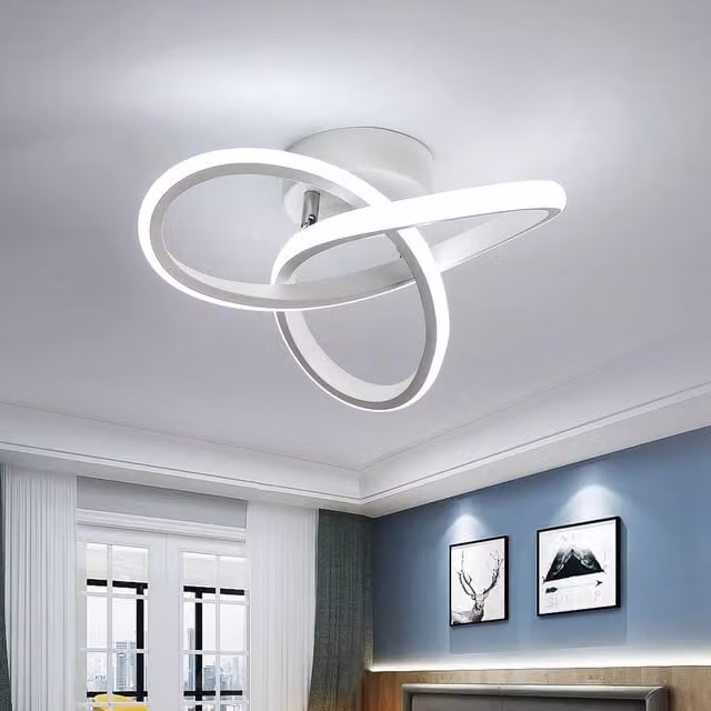 Goeco Modern Flower Design LED Ceiling Light in White, 6500K Cool White, Diameter: 30 cm – 1