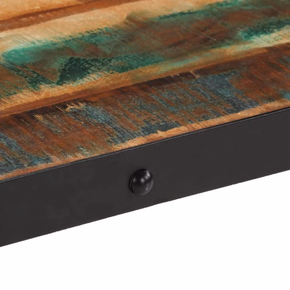 Berkfield Home Reclaimed Wood Coffee Table with Castors, Brown, W: 100 cm, D: 55 cm, H: 26 cm – 5